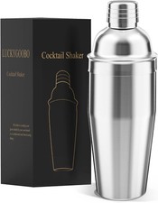 LUCKYGOOBO Cocktail Shaker 24 oz Martini Shaker Built-in Strainer