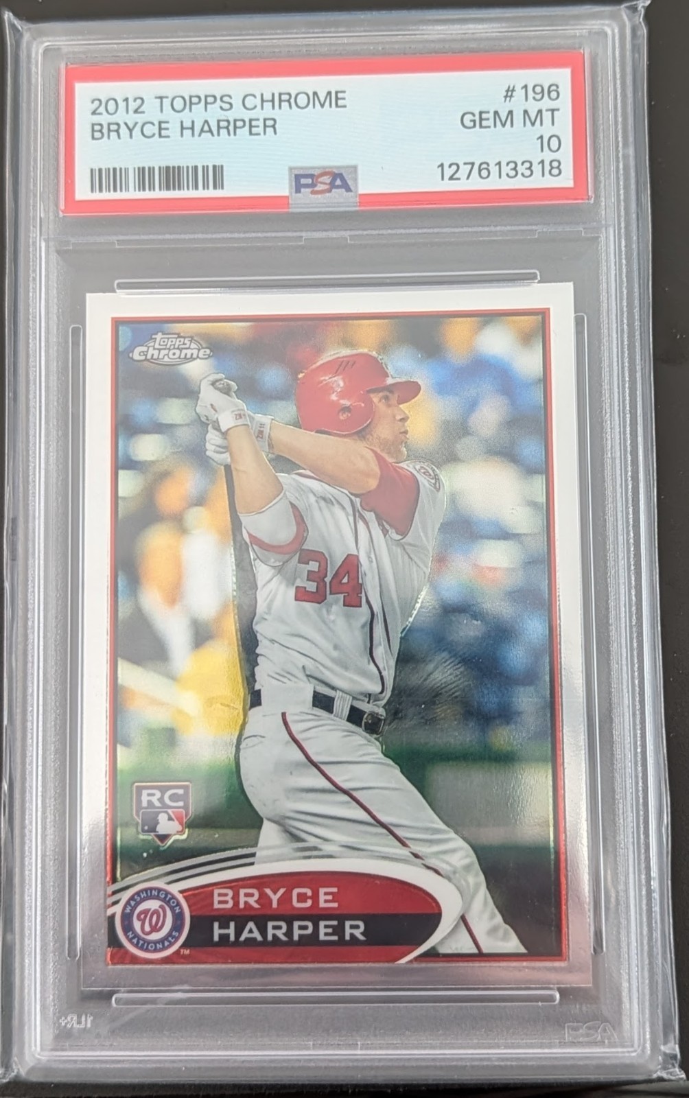 2012 Topps Chrome - Bryce Harper #196 (RC) - PSA 10