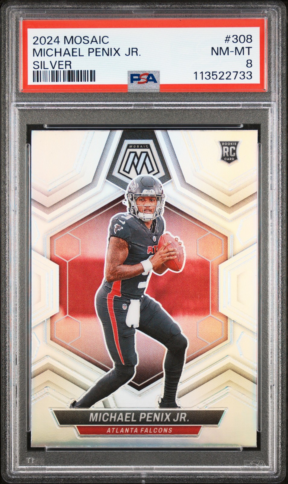 2024 PANINI MOSAIC SILVER #308 MICHAEL PENIX JR. PSA 8