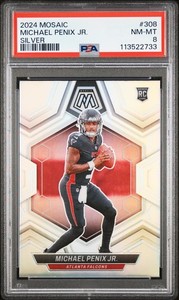 2024 PANINI MOSAIC SILVER #308 MICHAEL PENIX JR. PSA 8