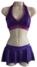 The Line Up Pro Cheer Dance NFL NBA NHL Vikings Ravens Purple Audition Set M