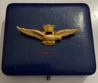 MILITARY AIR FORCE PILOT PATENT AIRCRAFT BADGE WITH BOX PROD S.JOHNSON