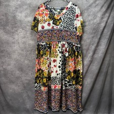 Only Necessities Cotton Mixed Floral Print Maxi Dress Womens 18/20 L Petite