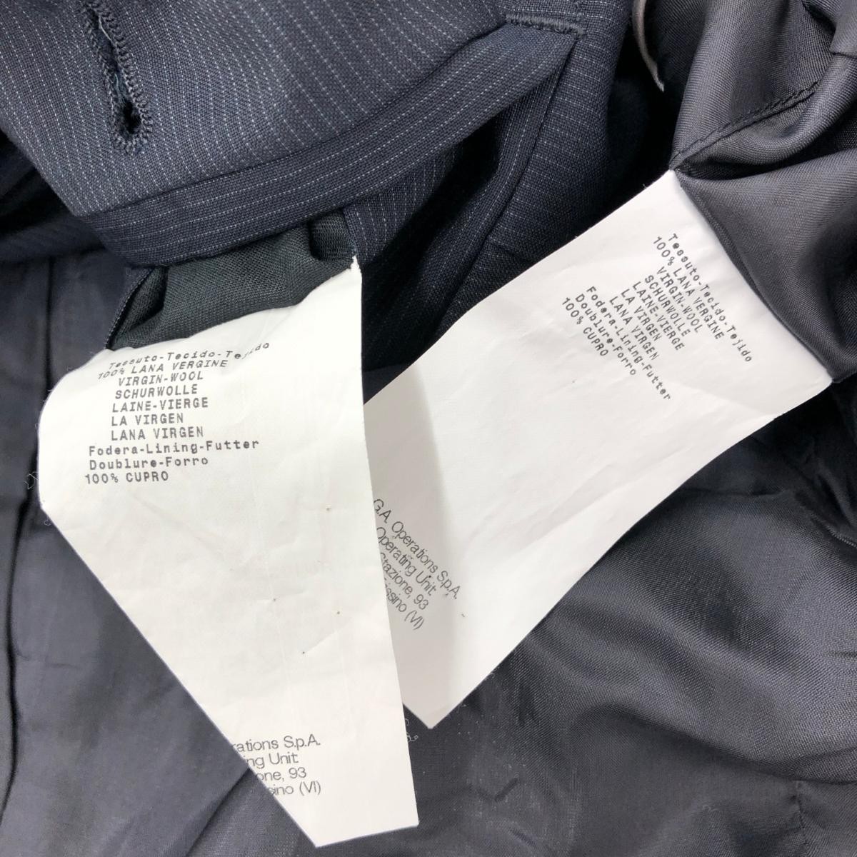 EMPORIO ARMANI 2Bセットアップ スリーピース スーツ ストライプ Perfect Suit FActory セットアップ 「Super100'S」ウール100