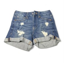 Aeropostale High Rise Curvy Denim Shorts Size 0