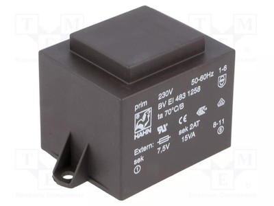 15VA PCB 2A Transformator: überzogen BVEI 230VAC 7,5V