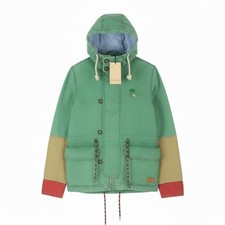 SCOTCH  SODA Men Jacket M Green Washed Colour Block Hooded Drawstring Waist