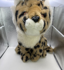 Unbranded Leopard 12 Tall Brown W/ Black Spots Plush/Stuffed Animal Toy