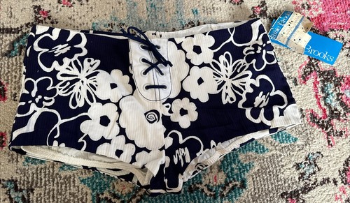 Vtg NOS Bobbi Brooks 1950s 60s Sz 15 Floral Pin Up Style Bathing Suit Bottoms BE - Picture 1 of 9