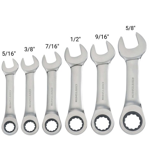 New Craftsman Stubby Ratcheting Combination Wrench Metric MM Inch SAE Pick Size - Picture 4 of 17