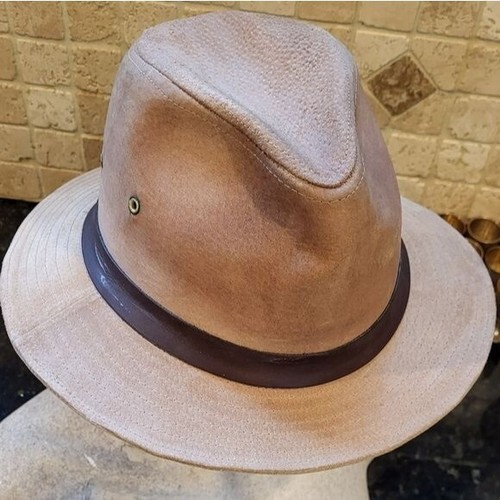 Vintage Country Gentleman Brown Grey Suede Leather Hat - Picture 12 of 16