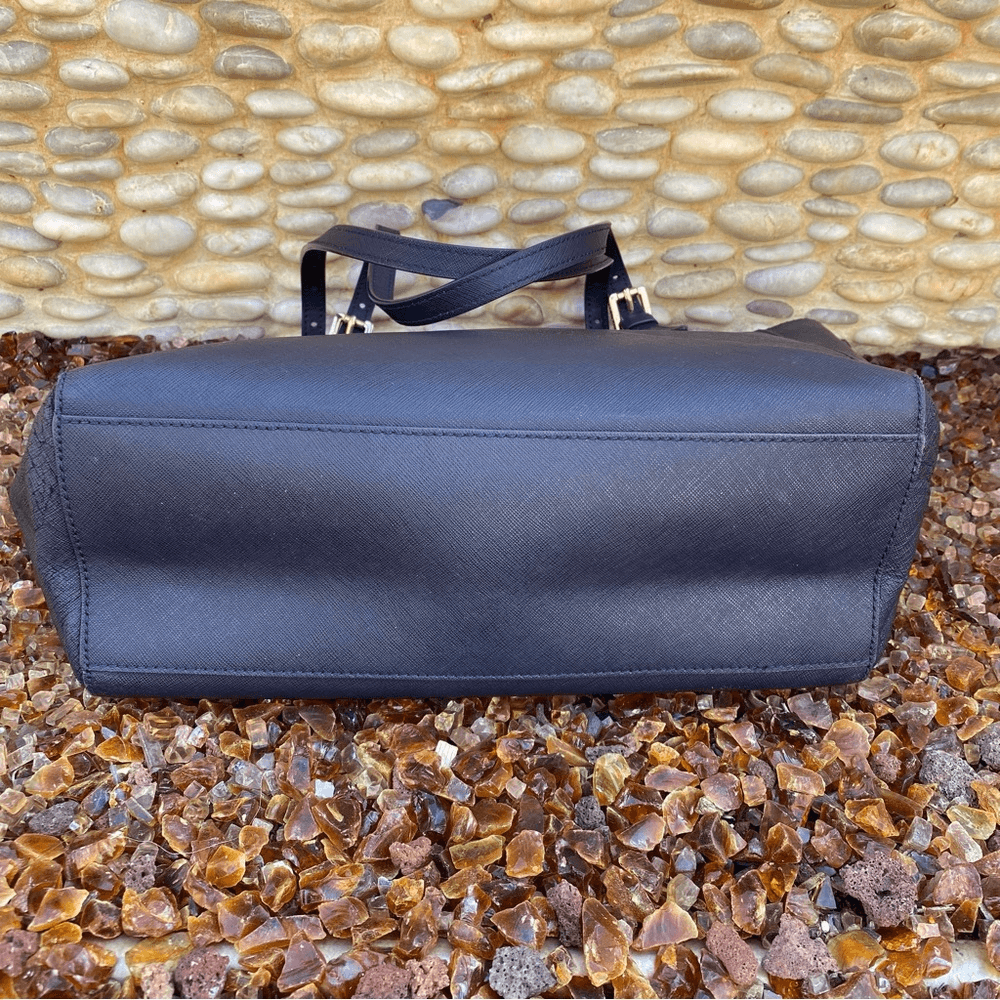 Tory Burch Navy Blue Saffiano Leather Tote Bag | eBay