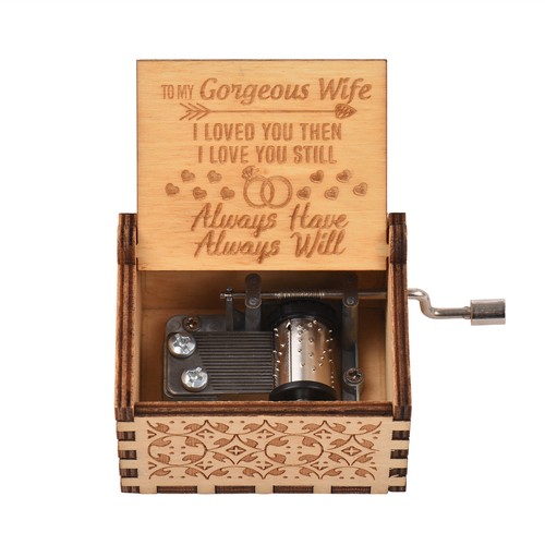 You are My Sunshine Wooden Hand Crank Music Box Christmas Birthday Gift UK V3V4 - Picture 2 of 33