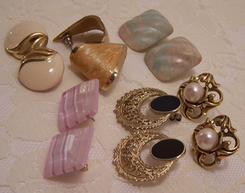 Lot of 6 Post Pierced Earrings - Picture 3 of 4