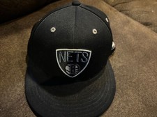 NBA Brooklyn Nets Logo Adidas Fitted Hat Cap large ( 7 3/8)