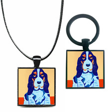 Basset Hound Keychain or Necklace, Great Stocking Stuffer for Dog Lovers 