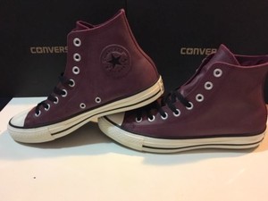 converse maroon leather