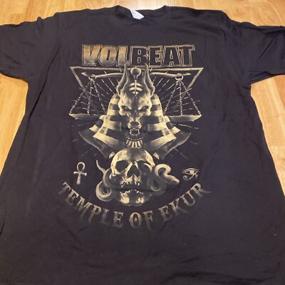 Volbeat Official Merch Temple Of Ekur Tour T Shirt L Large Black Rock Band 2023