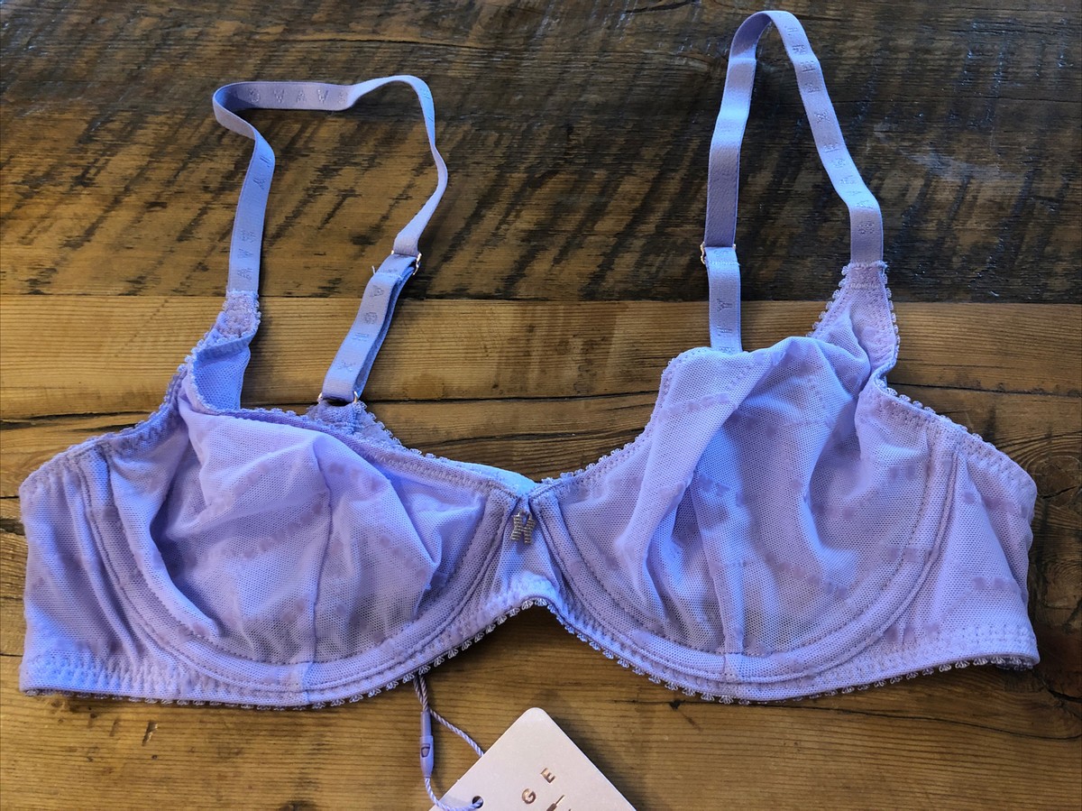Savage X Fenty Women's Logo Lined Adjustable Bra Lavender 32B NWT