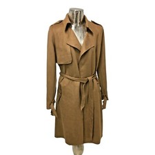 Carolina Belle Jacket Coat Size 14 Brown Tan Faux Suede (eu42) New Womens Rrp£95