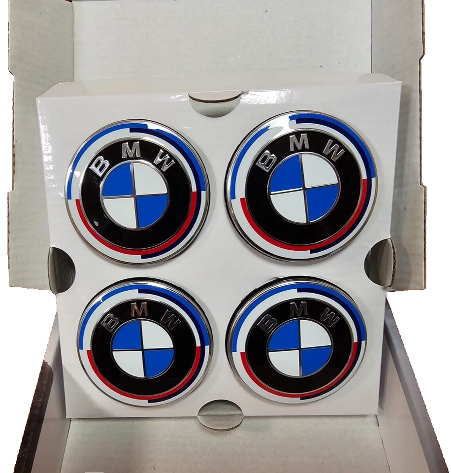Tapacubos centrales de rueda flotantes BMW 50 aniversario 68 mm  Foto 4 de 4