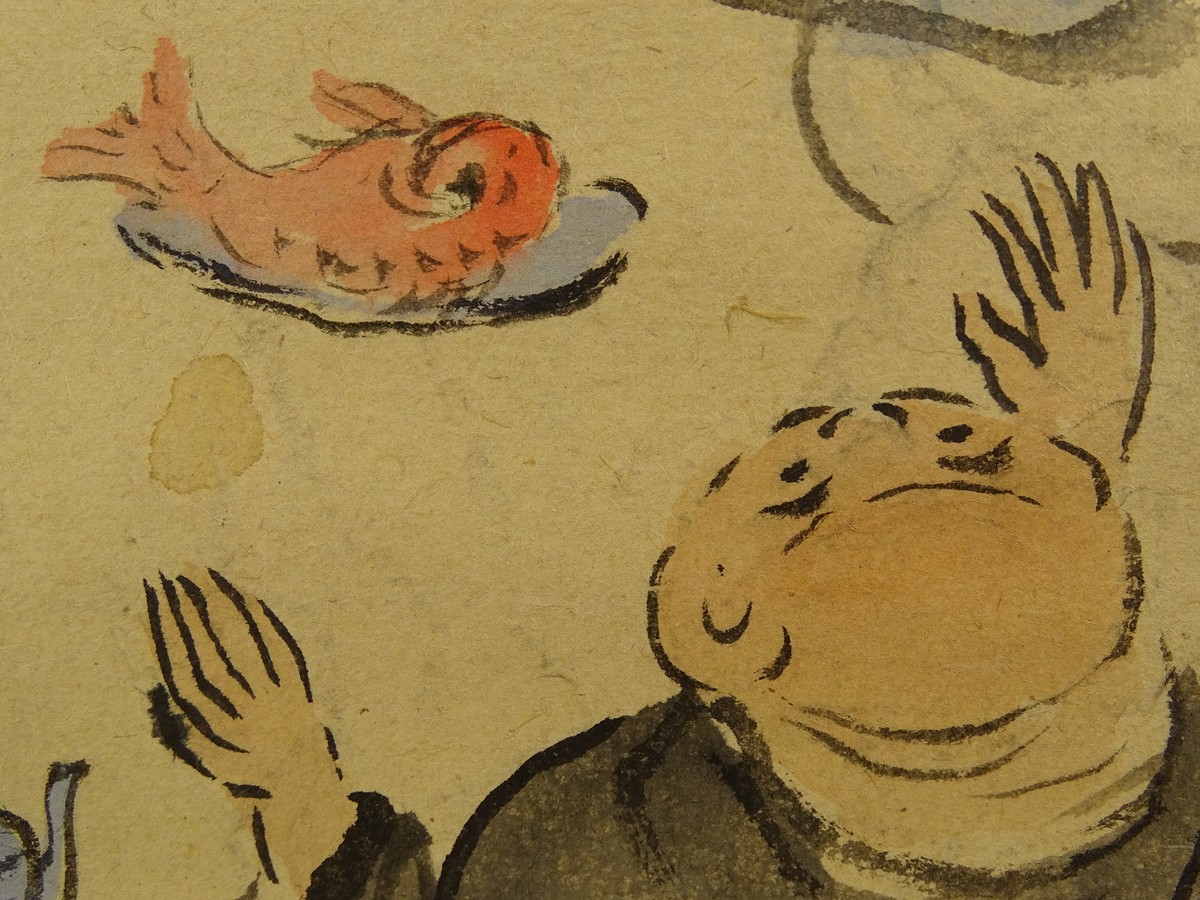 IK354 Seven Gods of Fortune Hanging Scroll Japanese Art painting