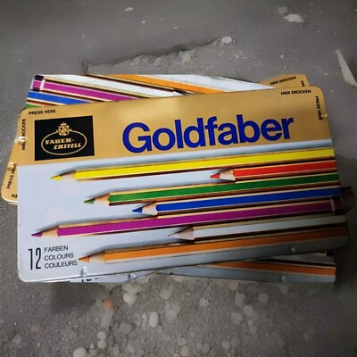NEU Packung 12 Buntstifte SELTEN VINTAGE 'Goldfaber' Colouring Pencils 