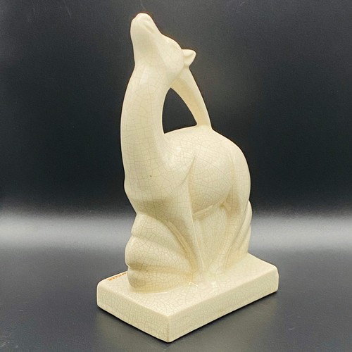 Antique Art Deco Deer Figurine c1930s Designer Pottery by Louis Fontinelle - Picture 5 of 16