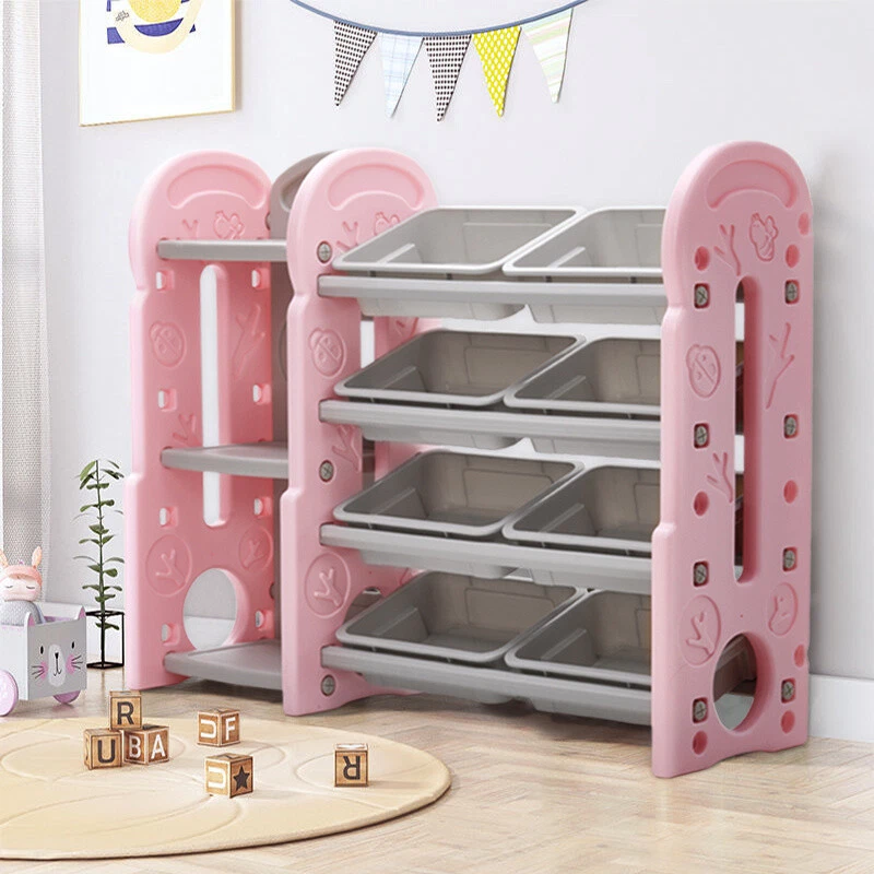 Pink toy 2024 box with bookshelf