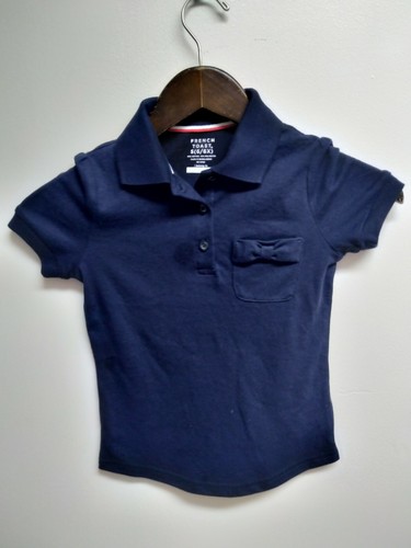 French Toast Girls Short Sleeve Stretch Pique Polo S(6/6X) - Picture 3 of 4