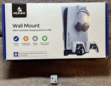 PS5 Wall Mount Kit w/ Controller Charging Dock
