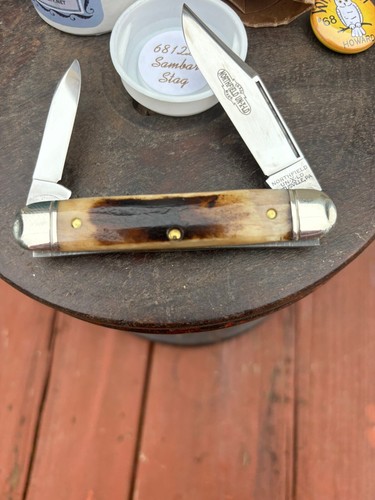 Great Eastern Cutlery Northfield 68 White Owl Knife New With Pin Stag - Picture 2 of 13