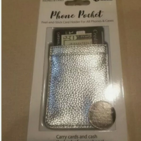 IDecoz Silver Metallic Phone Pocket Cellphone Wallet Smartphone Accessories