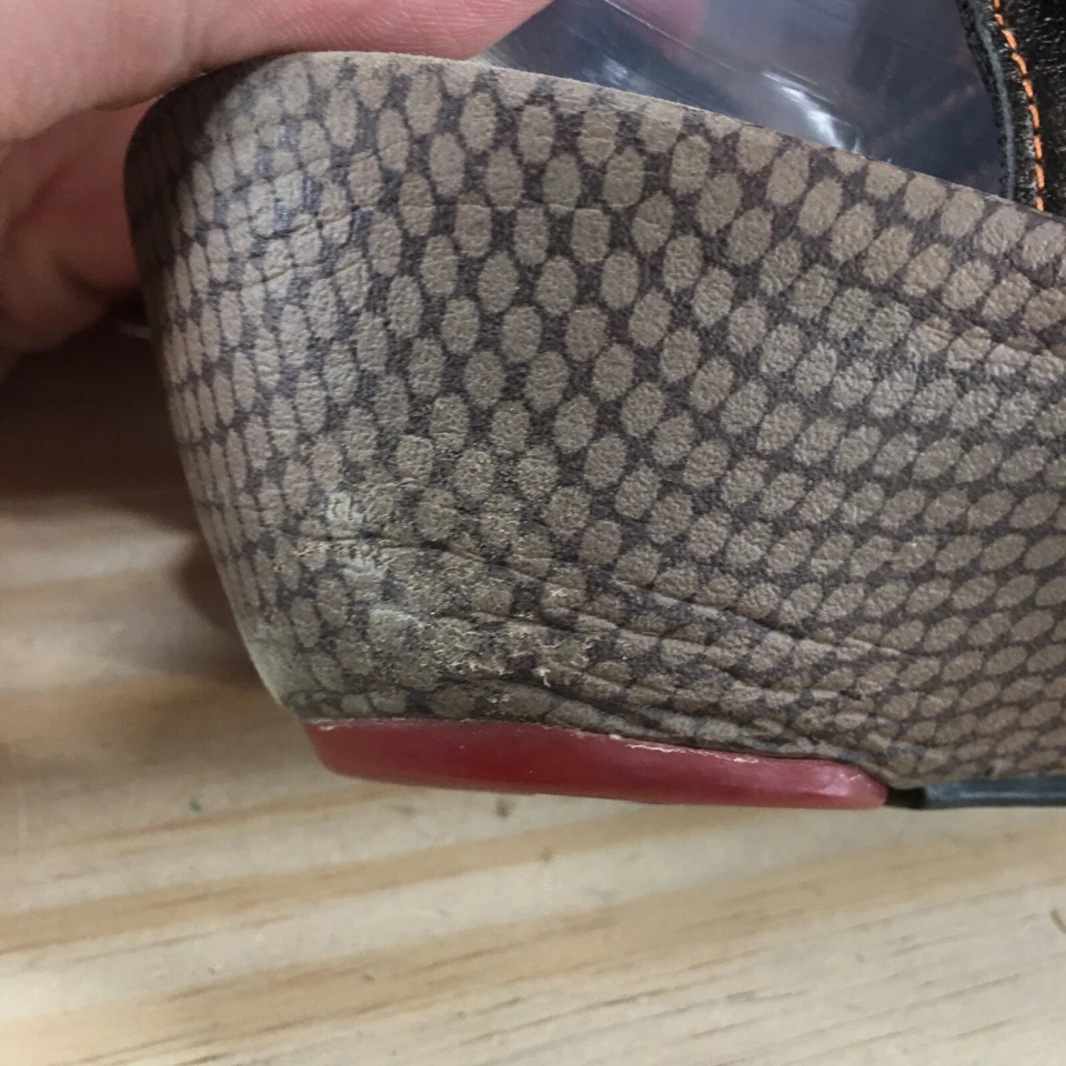 Sandalias Camper Mujer 39 Tobillo Tirantes Cuña Cuero Gancho y Lazo Punta Abierta Marrón Foto 4 de 4