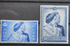 GB - GVI 1948 sg493/494 jubilee lhm cv £40 - C077