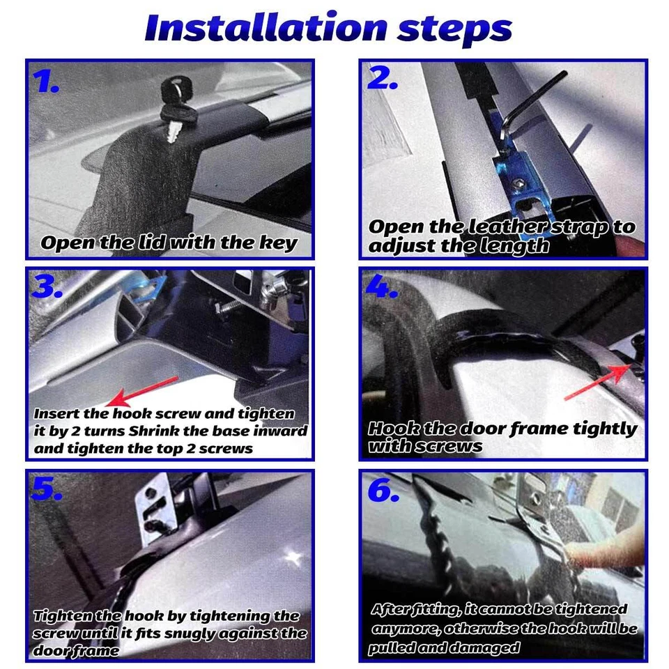 For Honda Jazz Fit Car Top Roof Rack Cross Bar Cargo Luggage Carrier With Lock - Image 4 of 4