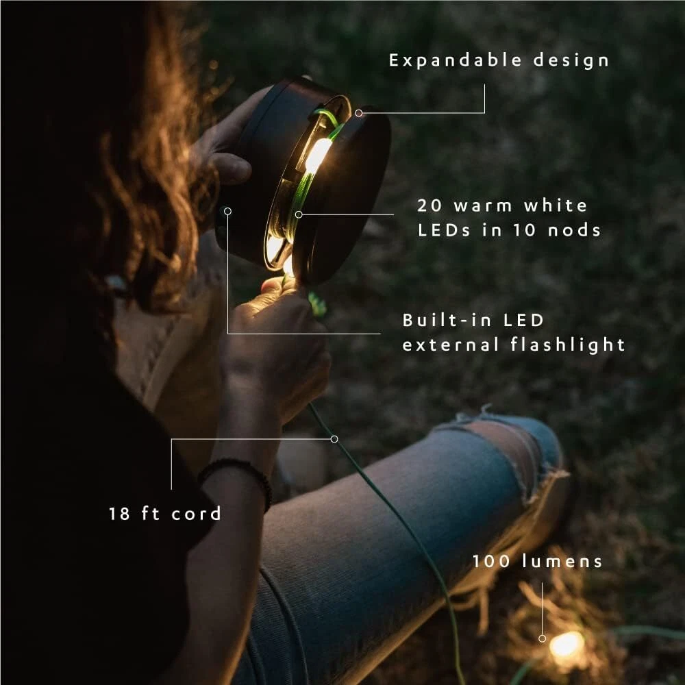 Power Bank for Mo Luci Solar String Lights: Rechargeable via Solar and USB - Power Bank for Mo Luci Solar String Lights: Rechargeable via Solar and USB -