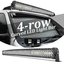 Roof 54" Curved LED Work Light Bar Combo Driving Fog Off Road Turck Pickup 4WD