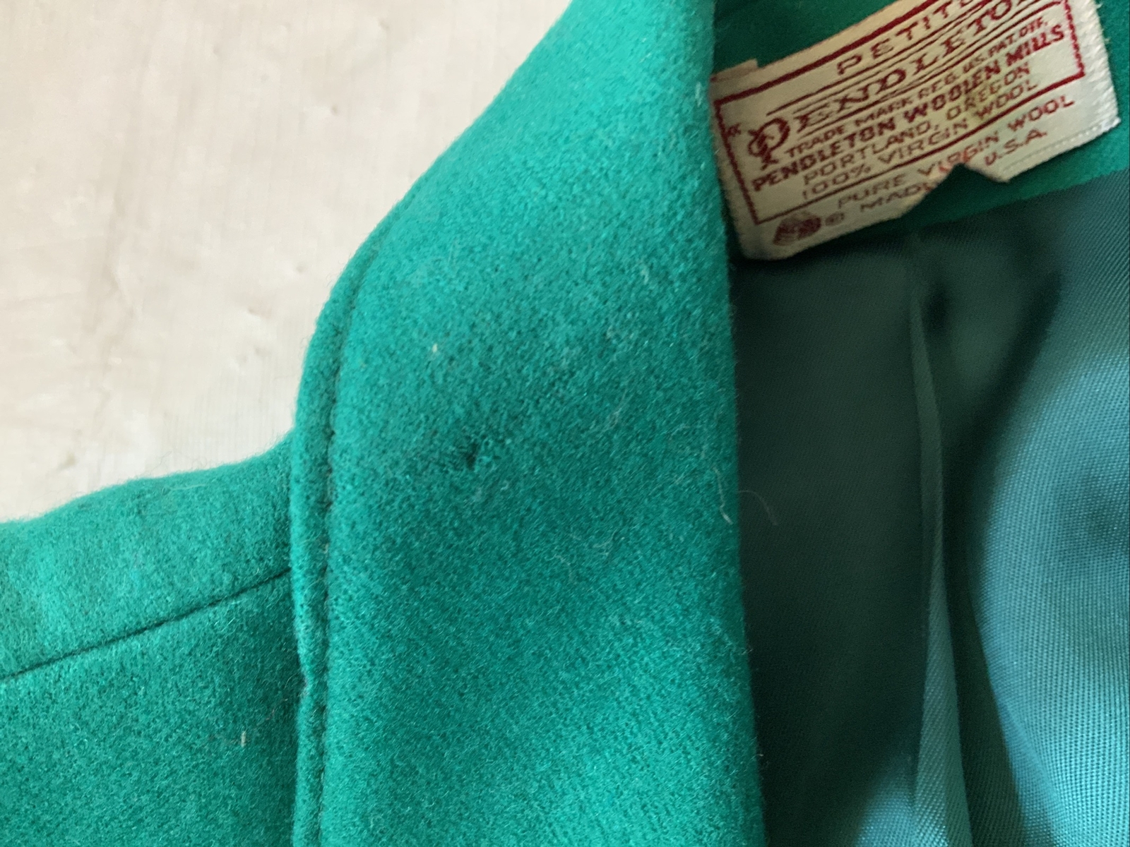 Pendleton Virgin Wool Single Button  Blazer Green… - image 10