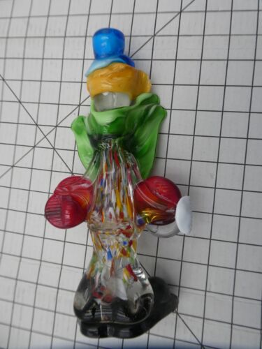 Each Sold Seperate - Vintage Murano Hand Blown Art Glass Tall Clown Figurines - Picture 20 of 26