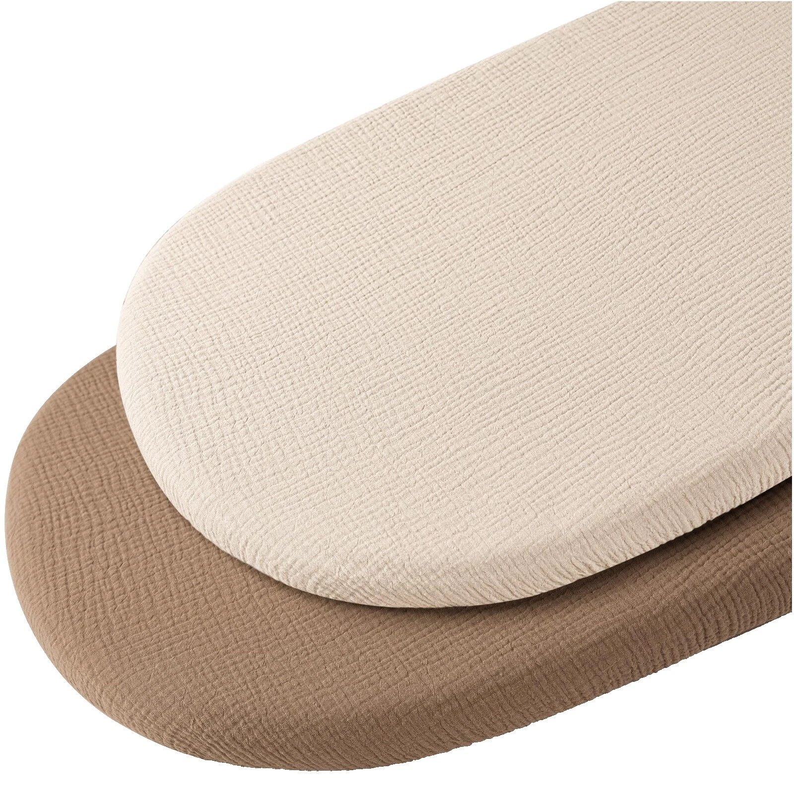 Коричневые простыни на резинке для детской кроватки