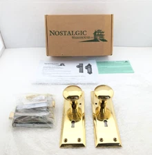 Nostalgic Warehouse - Brass New York Door Knob with Keyhole - 718642 - Privacy