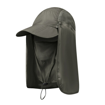 Foldable Fishing Hat with Face Mask Neck Flap Men Women Sun Cap UV Protection