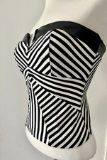 Bebe Print Strapless Top bustier corset Size M