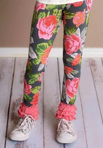 Ruffle hem deals leggings