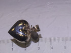 925 sterling silver puffed heart hollow charm pendant estate love 2.7g antique — photo 5