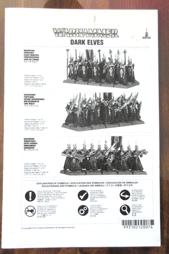 Warhammer Assembly Instruction Insert Booklet Dark Elves Dreadspears