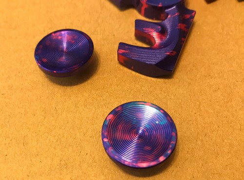 Fidget Spinner Aluminum Tri - Purple and Pink Anodized Pattern - Picture 9 of 9