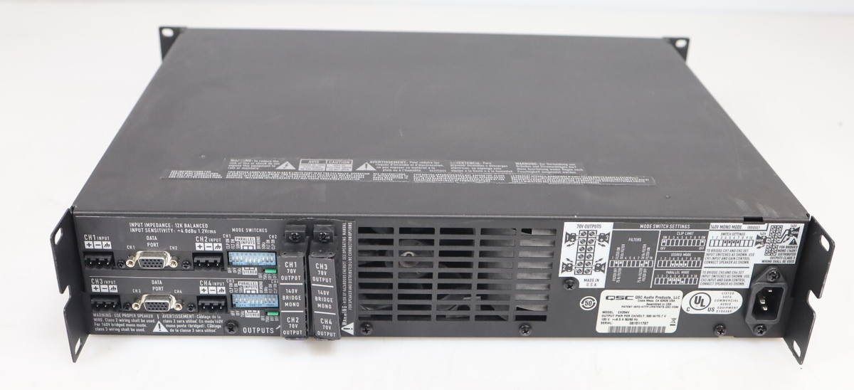 QSC CX204V 70V 4 Channel Power Amplifier - Black for sale