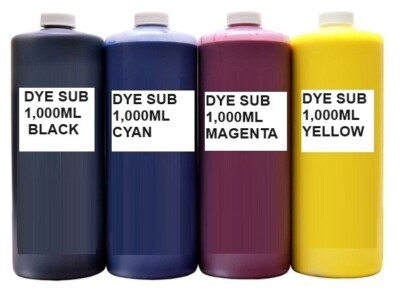 4 COMPATIBLE DYE SUBLIMATION REFILL INK FOR MUTOH MIMAKI ROLAND (CYMK) (4,000ML)